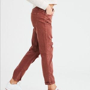 American Eagle Rust Tomgirl Jeans